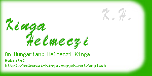 kinga helmeczi business card